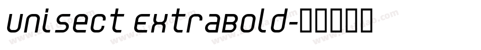 Unisect ExtraBold字体转换